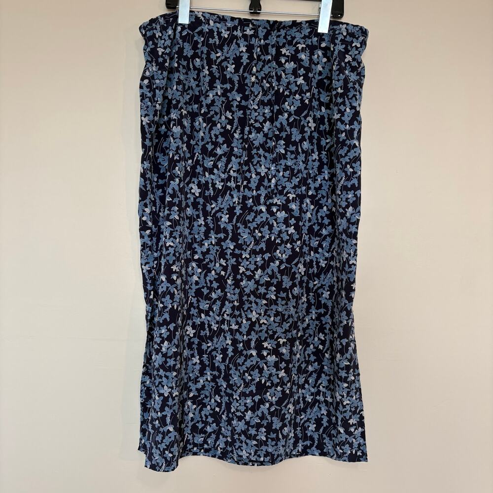 Venezia Jeans Navy Floral Maxi Skirt Size 18/20